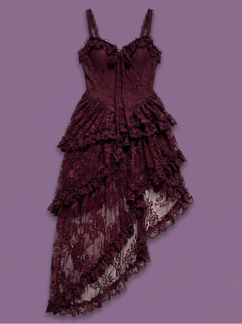 Widow x Dolls Kill - SEDUCTIVE SILENCE MIDI DRESS - DARK RED